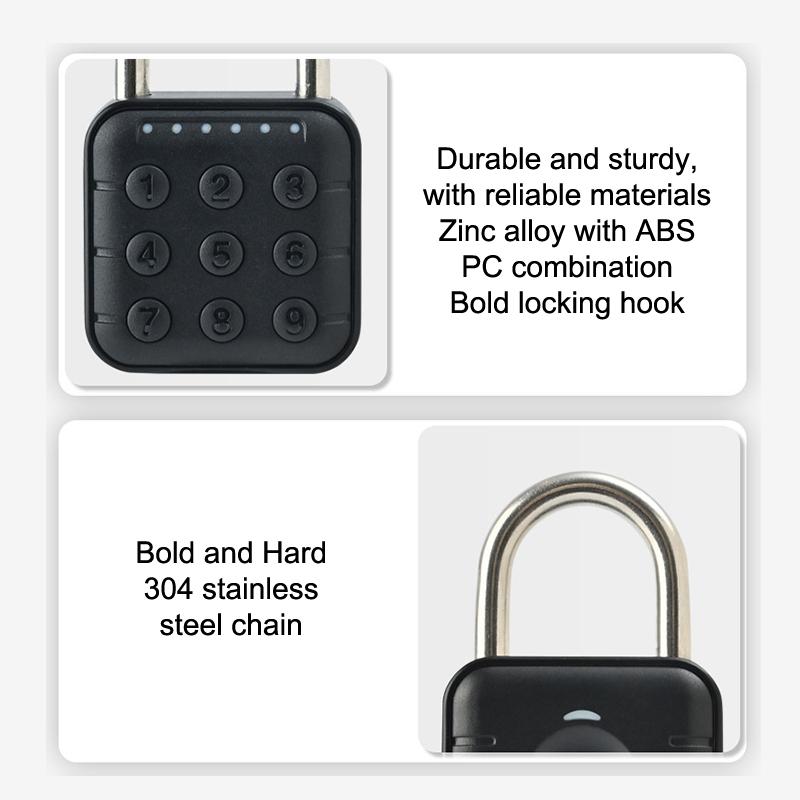 Умный биометрический отпечаток пальца умный дверной замок без ключа быстрая разблокировка противоугонный навесной замок IP67 водонепроницаемый безопасность дома и путешествий