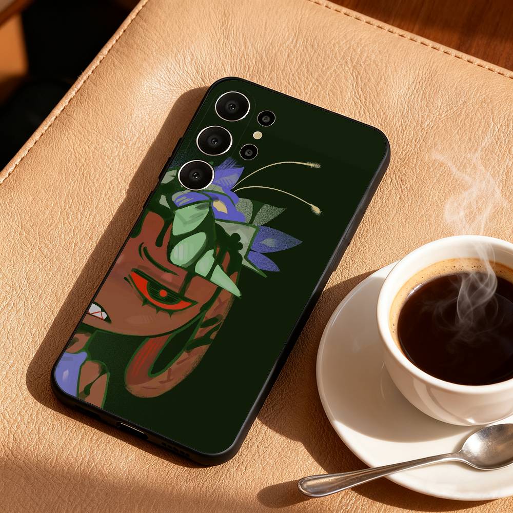 Чехол для телефона Bassie B-Bloomington D-Dandys World для Samsung S26,S25,24,23,22,30,21,10,9,Ultra,Plus,Lite,FE Мягкий черный чехол