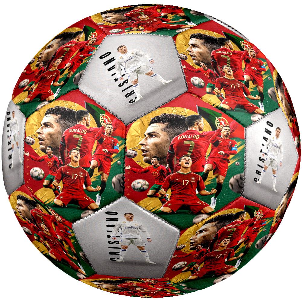 Золотой мяч Ronaldo Icon Размер 5 Машинная строчка Универсальный для зала/улицы Уникальный подарок для любителей футбола Идеальный подарок для друзей