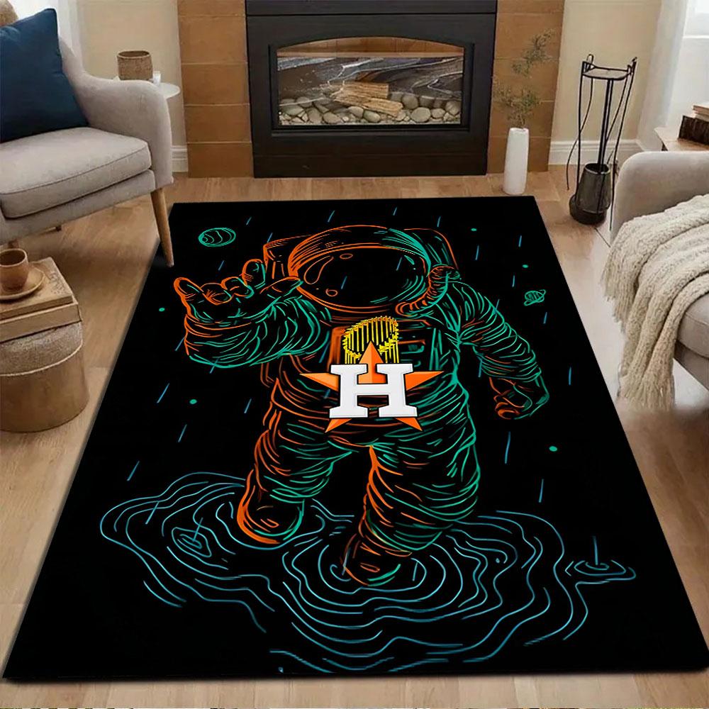 Astronaut Adventure on Saturn Patterned carpet, non slip mat suitable for living room and bedroom sofas