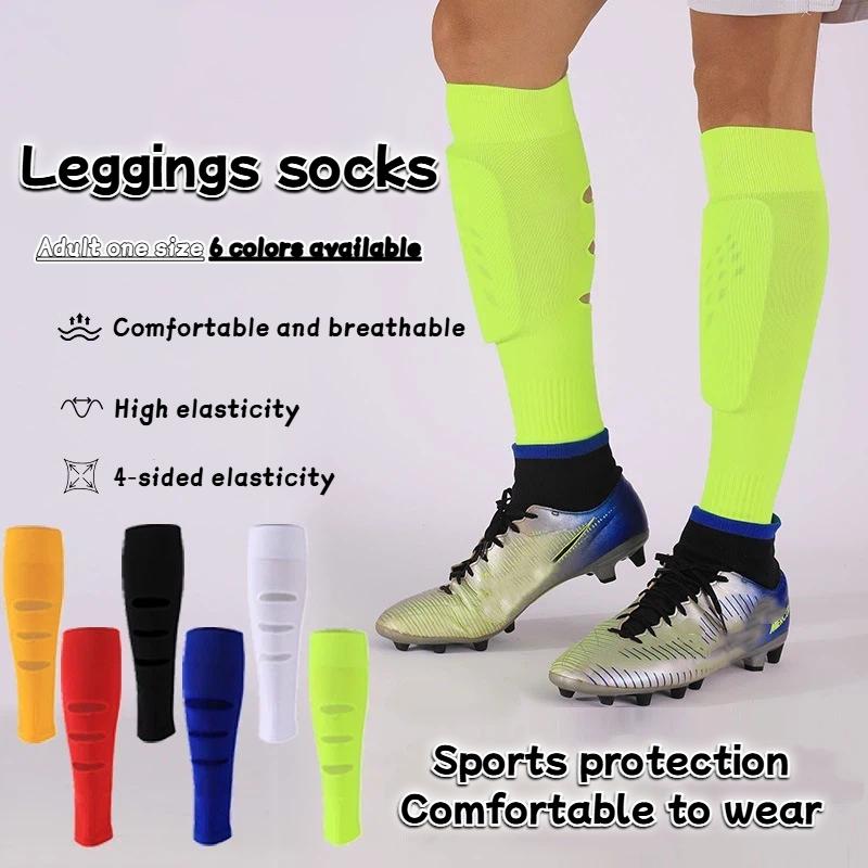 Men’s Over Knee Pressure Leg Socks Breathable Calf Knee Sleeves Hole Sports Leg Wraps Protective Leg Guards For Football Training And Performance