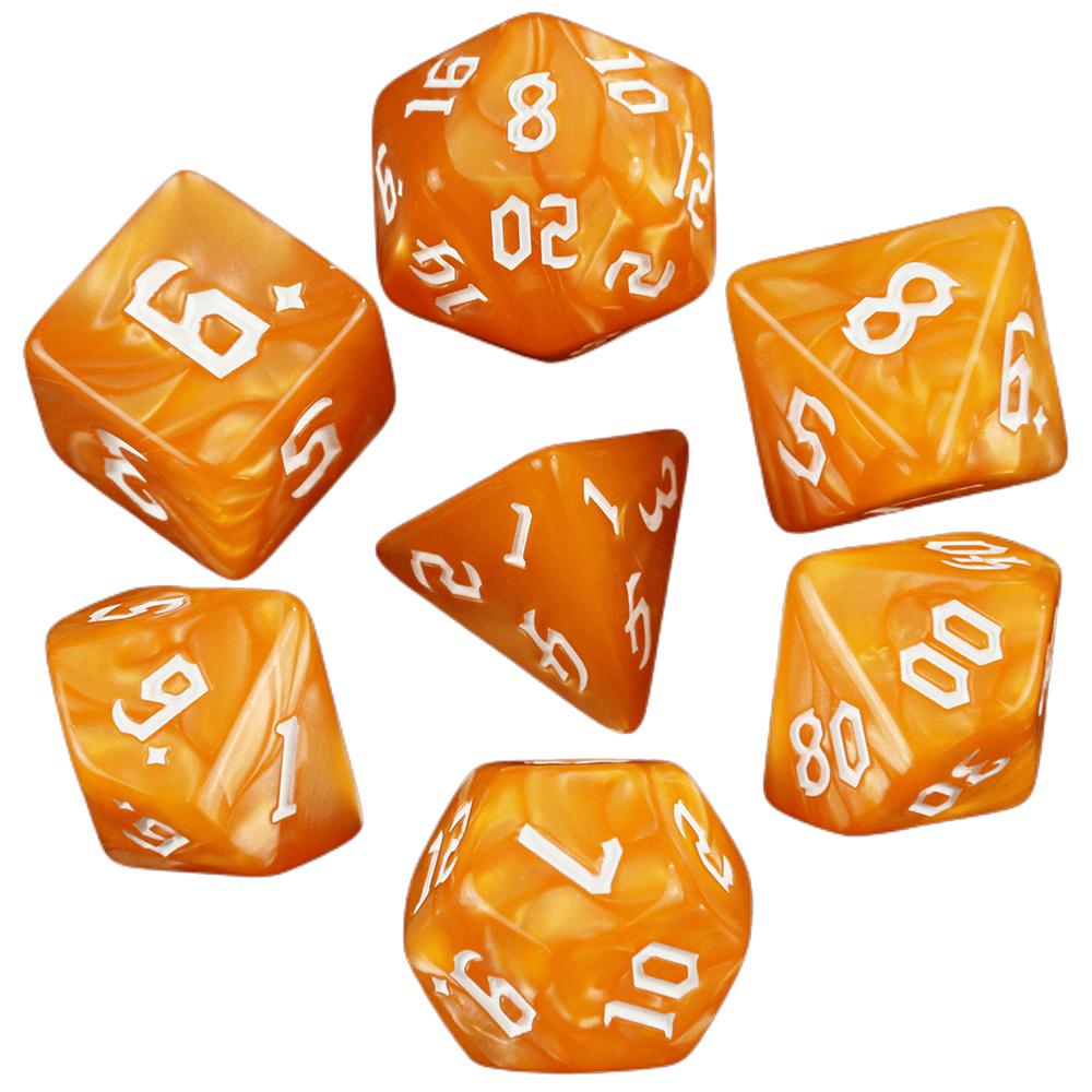 Набор кубиков DND 7 шт. Мраморный эффект Многогранный D4-D20 для игры Gargons Ролевая игра DND Настольная игра