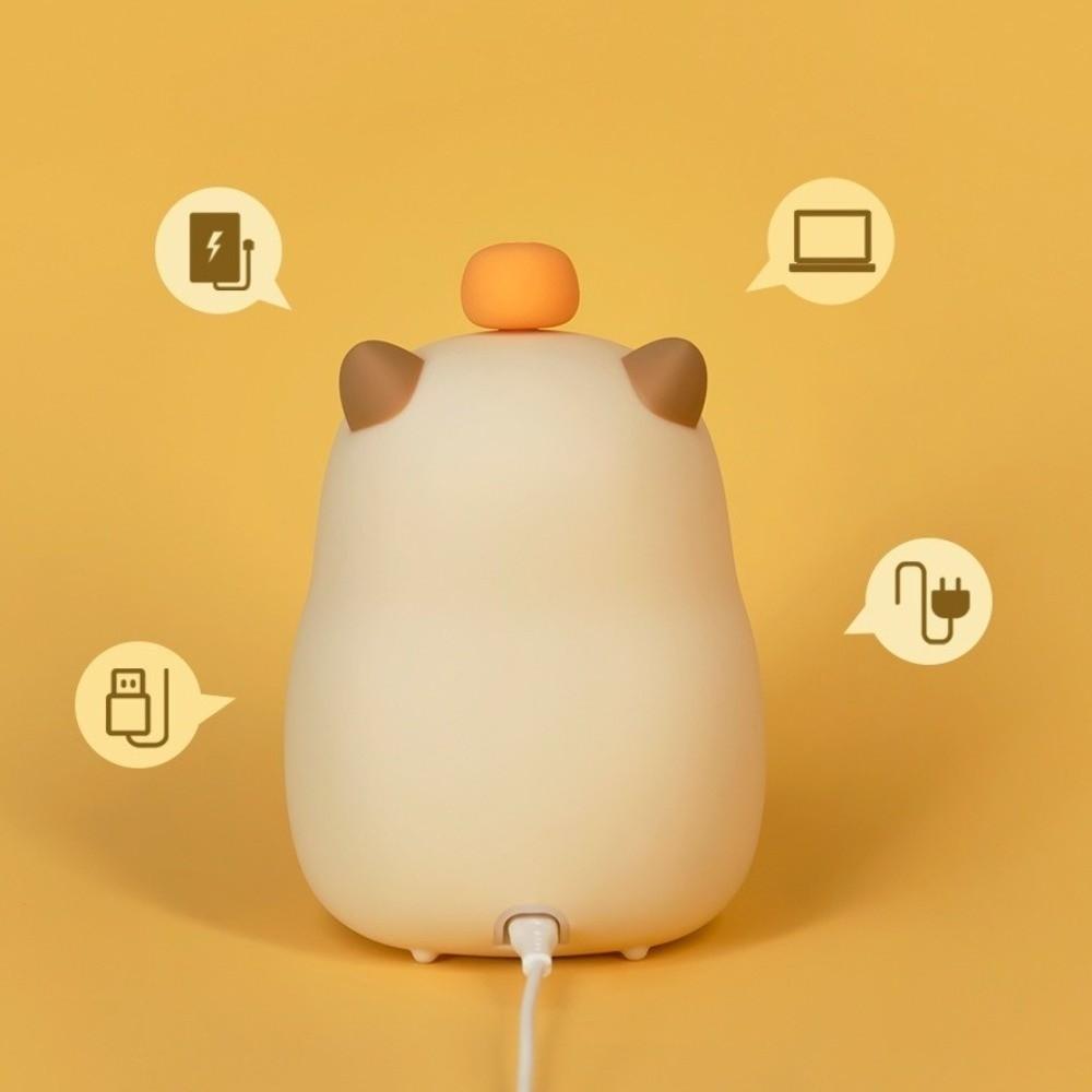 Детский подарок Мультяшная капибара Будильник Силиконовый USB Перезаряжаемый Ночник-капибара Светодиодные часы Светодиодные прикроватные часы для спальни