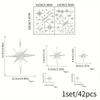 42PCS Starburst Pattern Mirror Wall Stickers Starburst Wall Stickers  Bedroom Decor