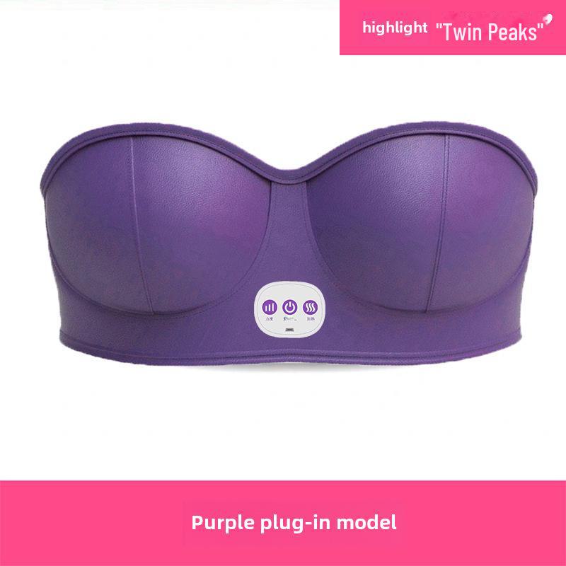 Сертифицированный CE беспроводной электрический массажер для груди с вибрацией и тепловой терапией