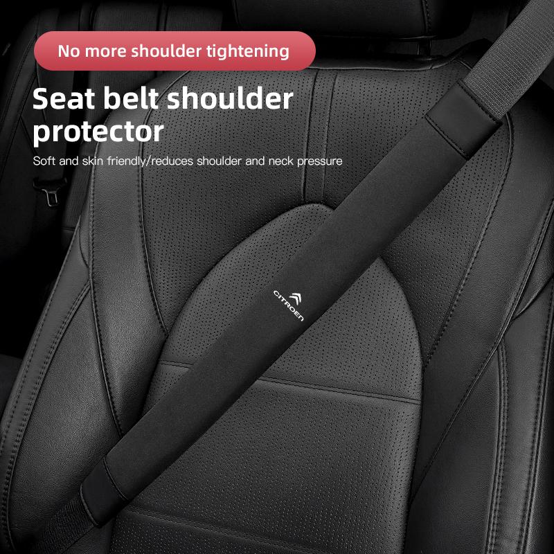 AJFJ2 2Pcs Car Seat Belt Shoulder Protection Set Interior Accessories For Citroen C6 C4 C3 C2 2CV VTS DS3 DS5 RD3 Cross Berlingo Xsara