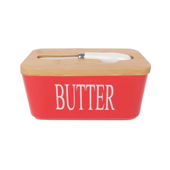 Yousheng Ceramic Butter Dish with Lid Multipurpose Knife Large Capacity Butter Keeper for Countertop Easy To Clean Butter Container Kitchen Gift