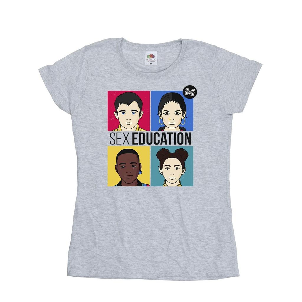 Netflix Womens/Ladies Sex Education Teen Illustrated Cotton T-Shirt