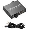 USB Sound Card External Sound Card with S Control USB To 3.5mm Adapter Stereo for PC Laptop Desktop Headset