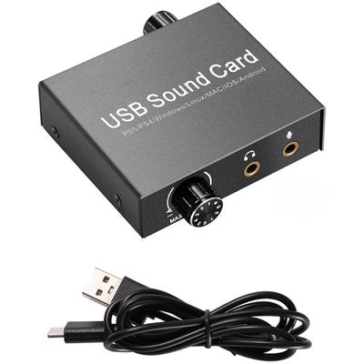 USB звуковая карта внешняя звуковая карта с s Control USB на 3,5 мм адаптер стерео для ПК ноутбук настольная гарнитура