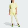 Adidas Logo Tee Solid Color Print Round Neck Short Sleeve T-Shirt Women Tops Pink Yellow IT8288