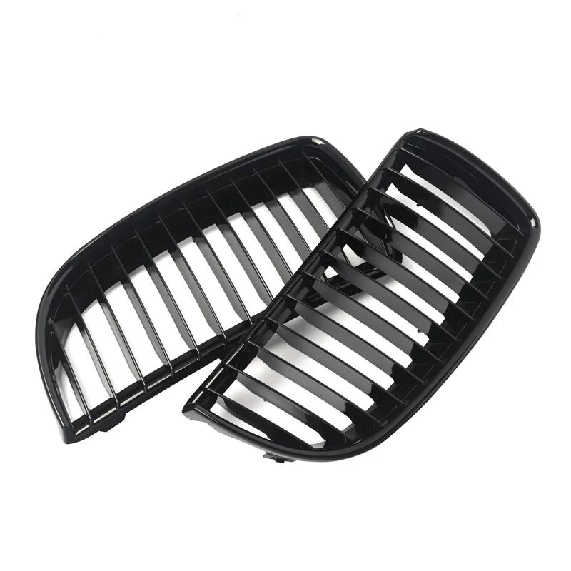 MagicKit Radiator Grilles For BMW 3 Series E90 E91 MC19 Saloon 2005-2008 Gloss Black Front Kidney Grill Auto Car Accessories