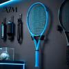 Decorative Racket Wall Hanger Mounted Stand, Eco Friendly PLA Geometric Hollow Display Badminton Equipment Mount Rack, Space Saving Storage Organizer