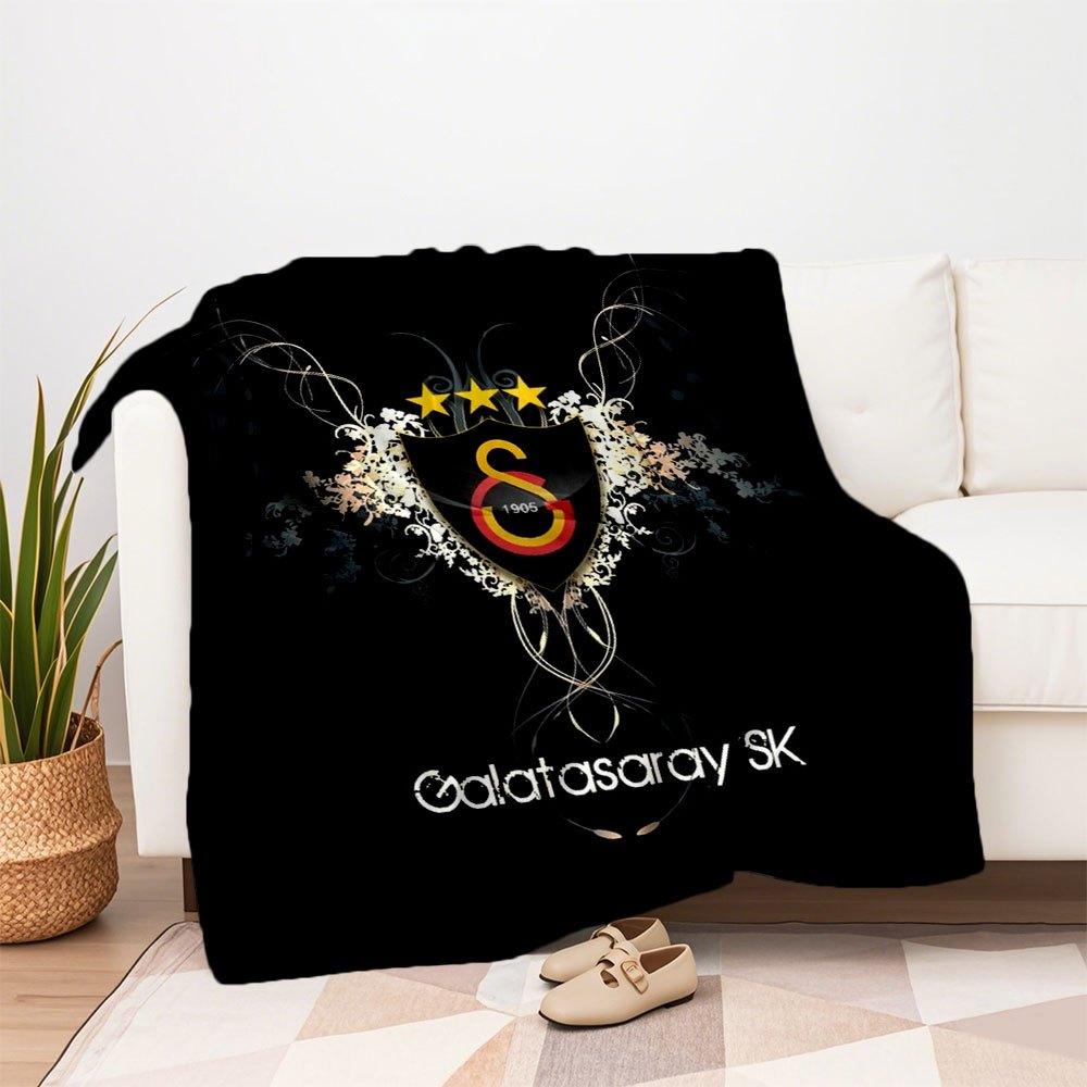 Galatasaray SK Football Club Crest WallpapersBlanket Flannel Throw Blanket for Sofa, Bed, Travel, Camping, Office, Couch, Chair, And Bed Gif