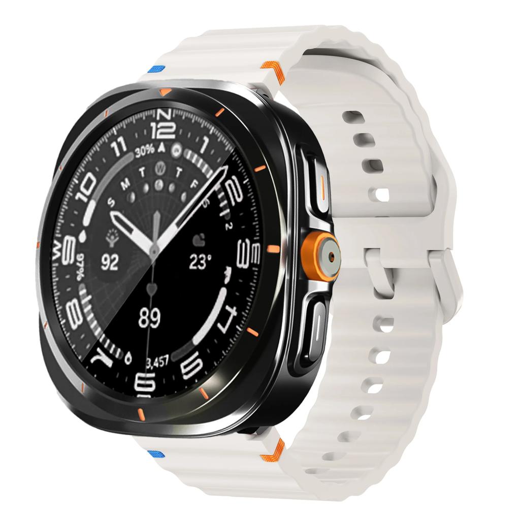Ремешок+Переход на Ультра Чехол для Samsung Galaxy Watch 7 6 40 44мм Обновление до Galaxy Watch Ultra 47 Защитное стекло для экрана