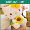 Adorable Cartoon Sunflower Kt Cat Plush Toy Soft Cuddly Pillow Gift For Birthdays