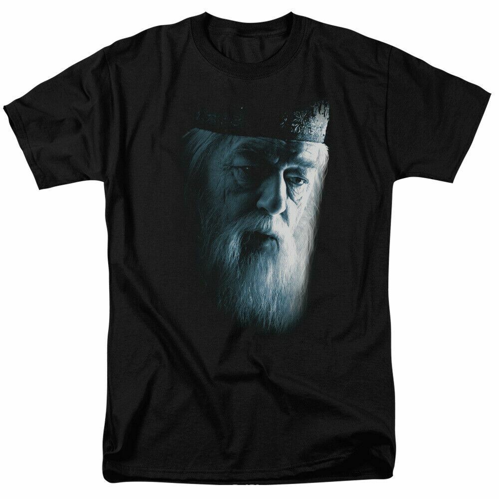 Harry Potter Dumbledore Face T-shirt Mens Licensed Wizard Movie Tee Black