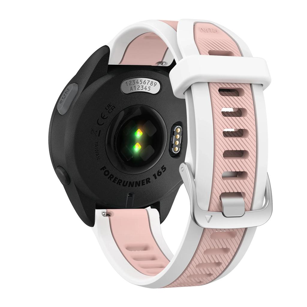 20 мм Быстросъемный двухцветный силиконовый ремешок для часов Garmin, спортивный ремешок-браслет