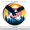 Patriotic Eagle Mountain Tire Cover Durable Polyester Spare Wheel Protector for SUV Truck