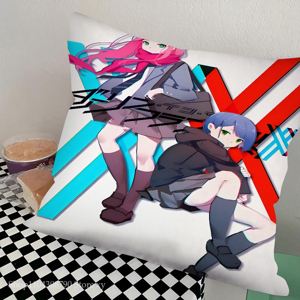 Аниме Darling In The Franxx Наволочка Квадратная Подушка Спальня Диван Досуг Комфорт Подушка Автомобиль Гостиная Домашний Декор