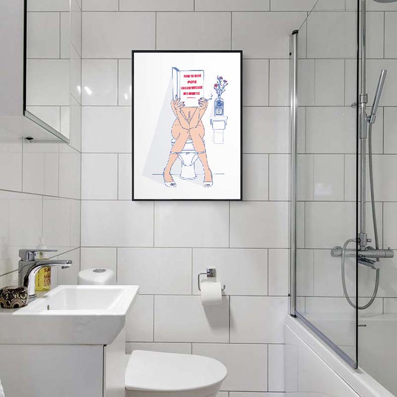 Скандинавская мода для туалета, как чисто пописать, забавные настенные постеры, фотографии для декора туалета, настенная живопись для ванной комнаты, печать на холсте