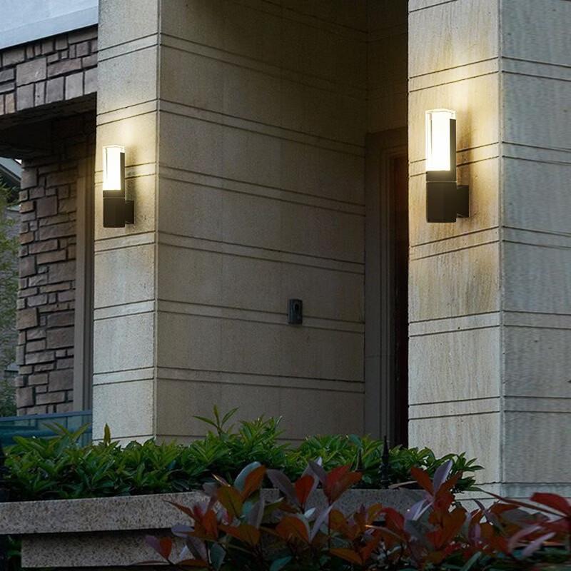 Acrylic Wired Double-Head Outdoor Wall Light