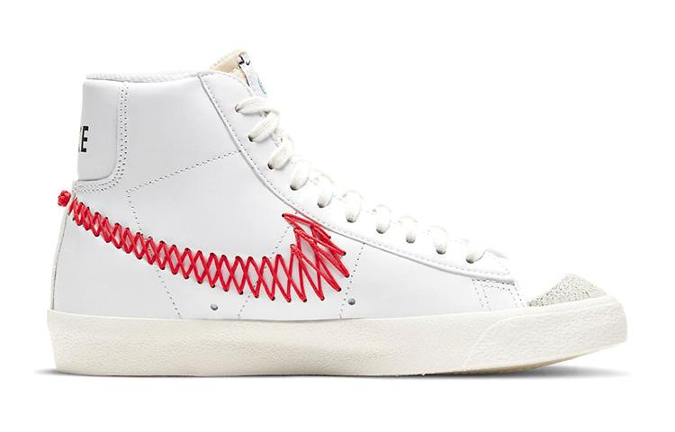 Nike Блейзер Mid 77 GS с двойной зигзагообразной строчкой-галочкой DJ2008-161