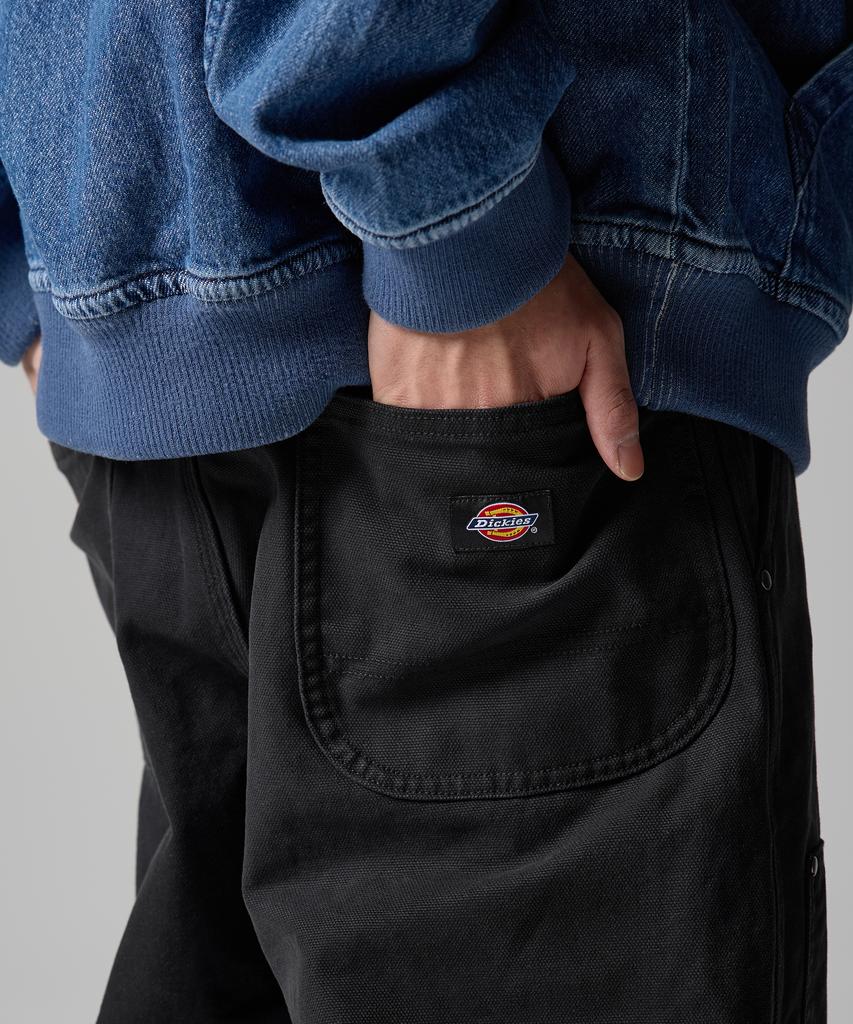 Dickies Двухколенные брюки из стираного утиного холста, черные
