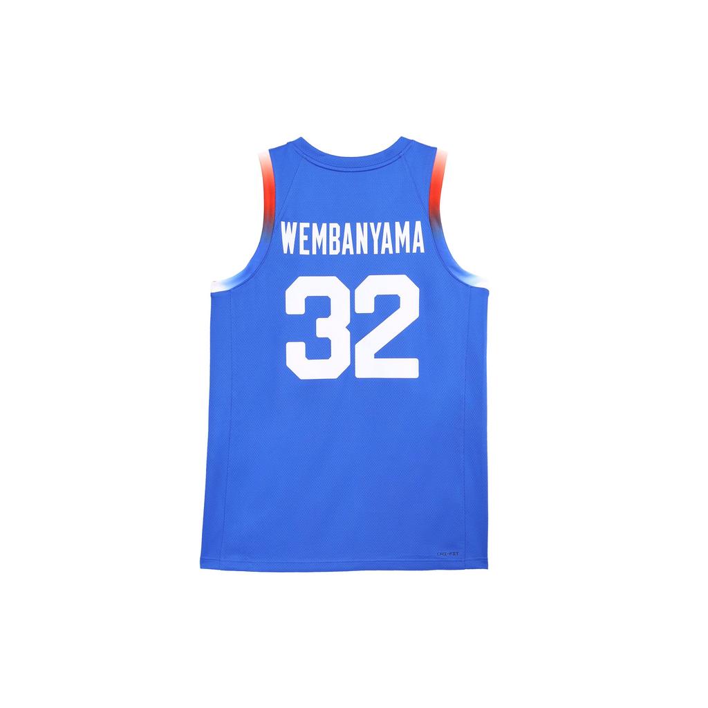 Jordan Легкая, удобная, стильная, безрукавная баскетбольная майка Victor Wembanyama с буквенным принтом, мужская, синяя, HF7308405