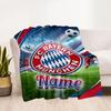 Bayern Munich Soccer Art Customize Text Blanket Gift Personalized Blanket Durable Comfort for Livingroom Sofa Office Home Decor for All Occasions