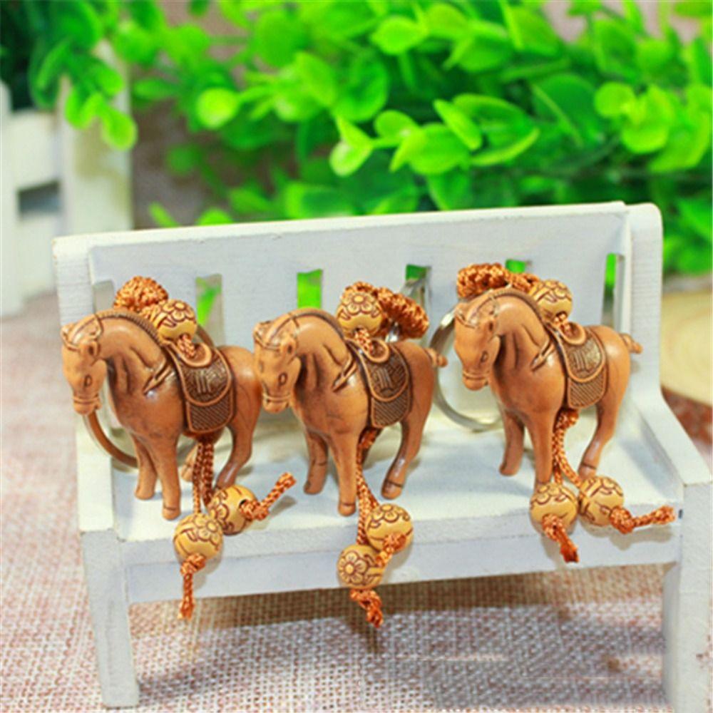 Pendant Kids Toy Bag Charm Lucky Horse Keychain Weaving Key Chains Lucky Horse Keyring Key Holder