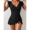 Sexy Summer V-neck Lace Trim One-piece Swimsuit Cross-border Fashion New Arrival Bikini Set Women's Swimwear
