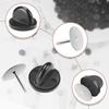 80Sets Secure Clasp Butterfly Clutch Metal Pin Brooch Backing Black Rubber Pin Backs Jewelry Repair