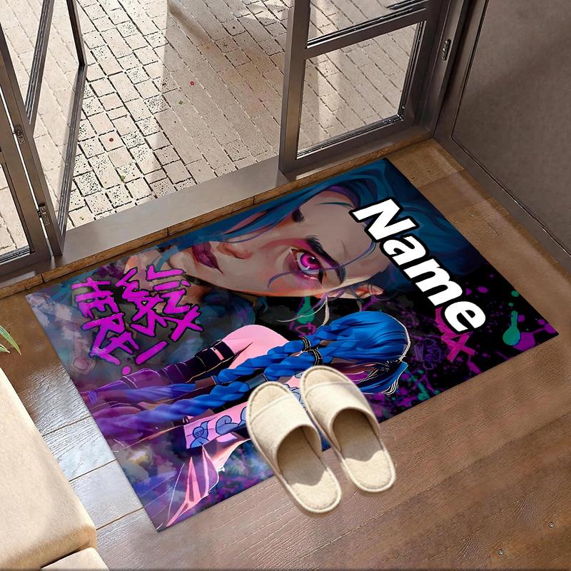 Custom Name Personalized Jinx Print Carpet, Versatile Home Decor Rug, for Playroom, Apartment, Balcony, Entryway, Hallway Gift