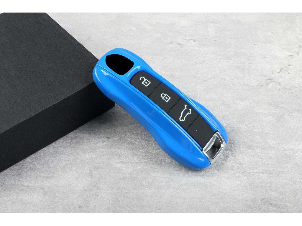 Porsche Key Shell Modification - Compatible with Cayenne, Macan, 718, Taycan, 911, Panamera In Shark Blue