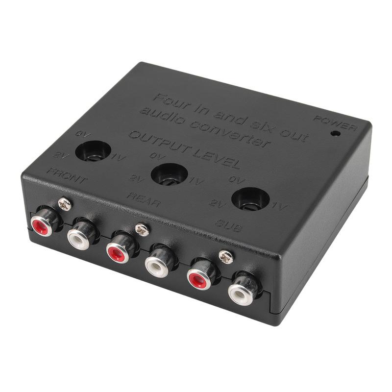 Car audio converter with 4-in 6-out 6-way high to low lossless docking Automotive equipment