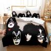 Постельное белье Kiss Band Односпальный Комплект Постельного Белья Рок-Группа Пододеяльник Двуспальный Квинсайз Кингсайз Полуторный Размер Для Мальчиков Взрослых Мягкий Комплект Пододеяльника Подарок