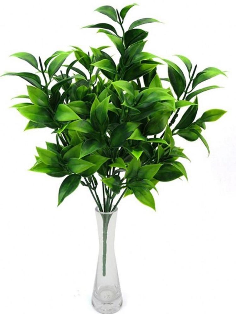 1 шт. зеленые искусственные растения для садовых кустов искусственная трава эвкалипт оранжевые листья искусственное растение для украшения дома и магазина