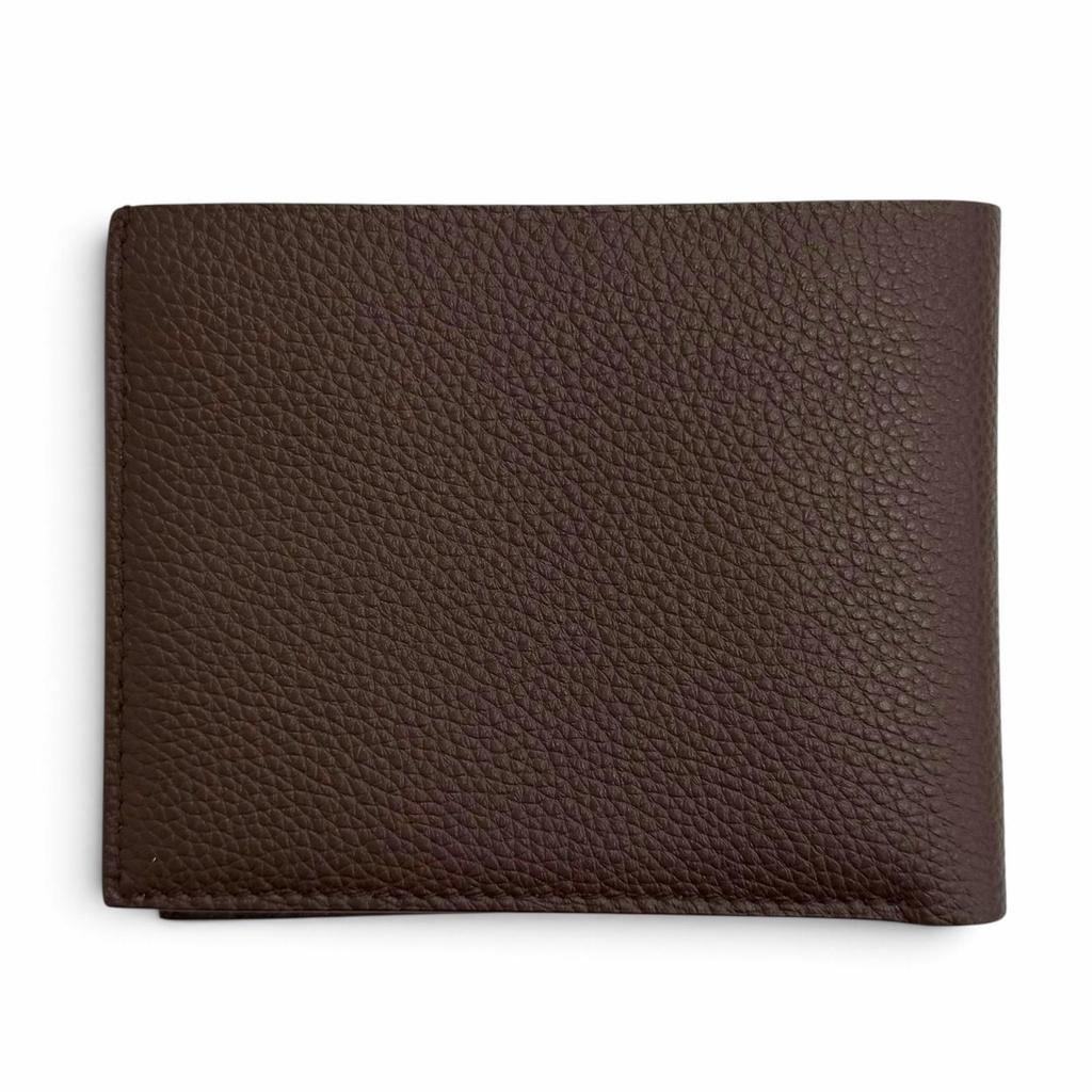 Pristine JIL SANDER Bifold Wallet Zip pocket wallet logo brown leather J25UI0002 Used