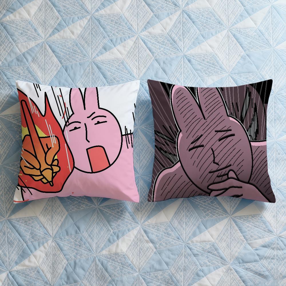 Чехол для подушки с рисунком Розовый Кролик из мультфильма 'Мой F-Друг', квадратный декоративный чехол для подушки, диван, кровать, гостиная, день рождения, годовщина
