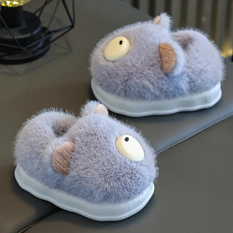 Детская обувь Нескользящие Теплые Женские тапочки Милые Мультяшные Зимние Хлопковые Вставки Хлопковые тапочки Кроссовки для девочек Zapatos Niña