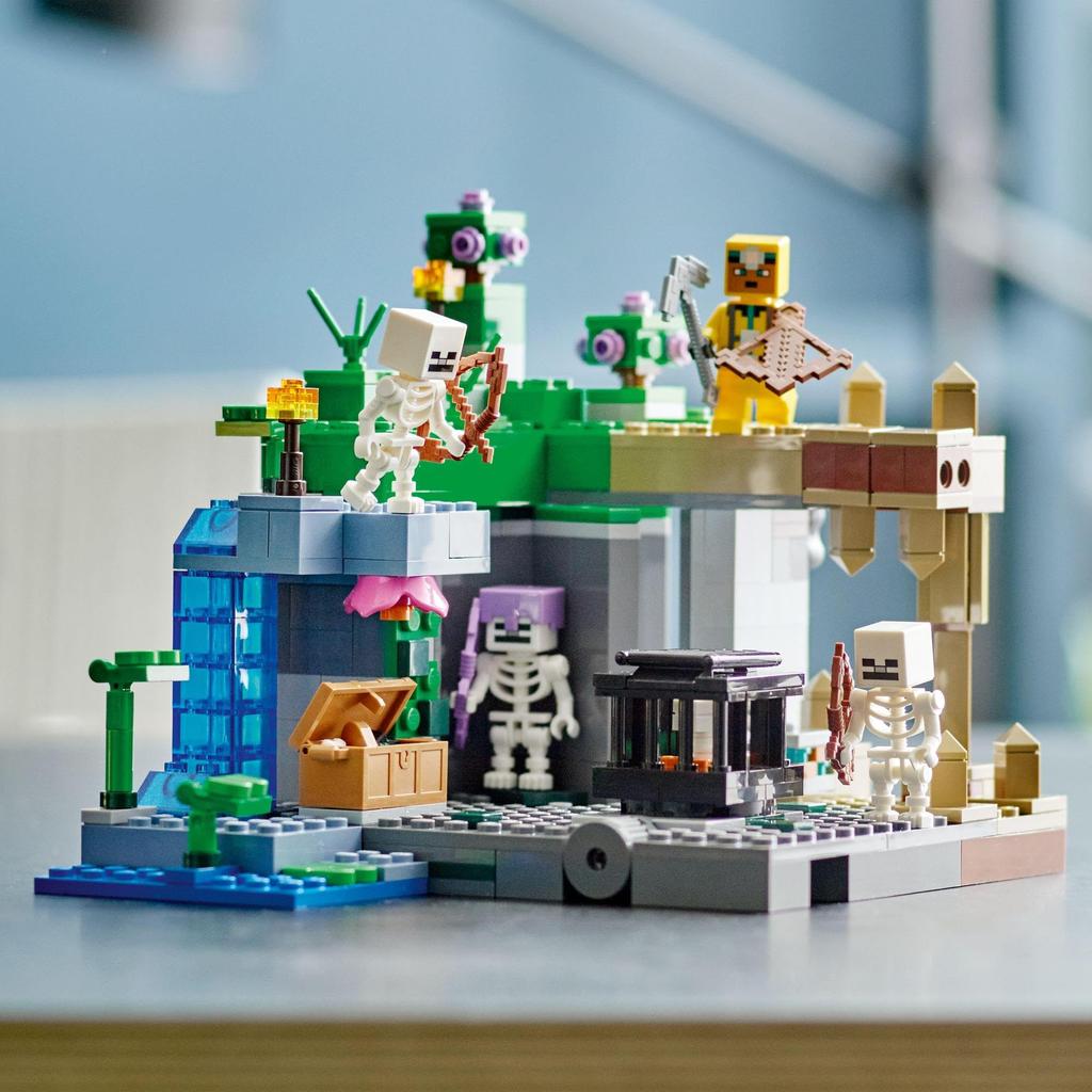 LEGO Minecraft Skeleton Cave Toy Present Birthday Block Christmas Boys Girls Children 8 Years Old 9 Years Old 10 Years Old Elementary School