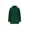 Womens Solid Color Quilted Lightweight Winter Warm Pullover Stand Collar Button Cotton Coat