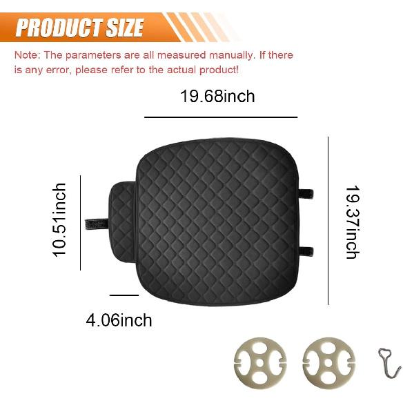 Car Seats Cover, Comfortable Linen Front Seat Cushion Pad With Storage Pocket, Breathable Anti-Slip Seat Protector, Four Seasons Universal Auto
