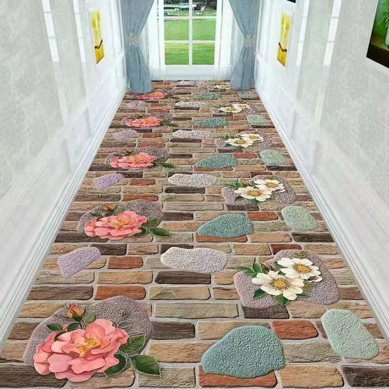 3D Corridor Long Carpet Living Room Decoration Home Aisle Non-Slip Floor Mats Modern Decor Rug
