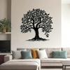 1 PC Black Iron Elegant Tree Nice Feeling Metal Wall Art - Modern Home Decor for Bedroom, Living Room, or Bathroom. Waterproof, Rustproof Installation