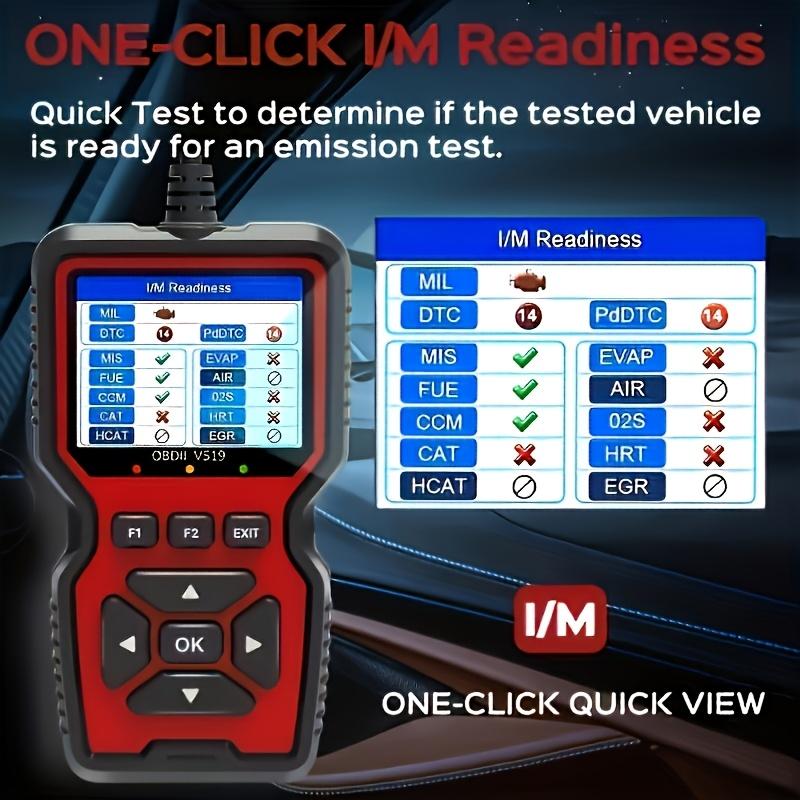 V519 Профессиональный OBD2 сканер - Автомобильный диагностический инструмент с питанием от USB, потоком данных в реальном времени, полным набором тестов OBD II (Готов к И/М, Bod2/Eobd