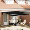 VidaXL Manual Retractable Awning Black 400x300 Cm 3330595