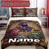 3pcs Duvet Cover Set (1*Duvet Cover + 2*Pillowcase, Without Core), Custom Name Poppy Playtime Pattern Bedding Set, Home Bedroom Decor Gift