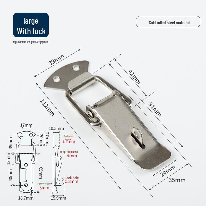 Замок-пряжка Duckbill из нержавеющей стали 304 для деревянных или металлических ящиков
